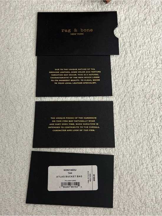 Rag & Bone Atlas Bucket Tan Leather Bag - Picture 3 of 16